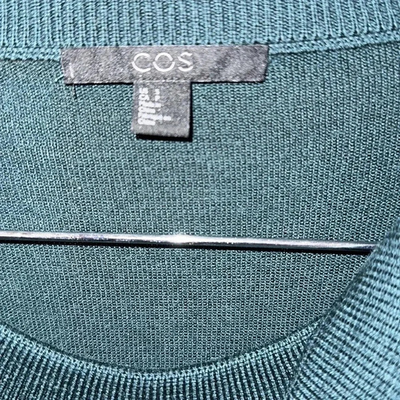COS Green Long Sleeve Sweater Dress Size Small - Picture 9 of 9